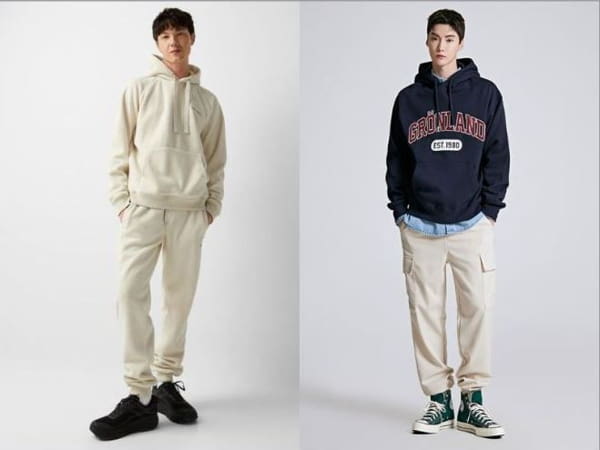 Áo Hoodie phối với quần màu xám